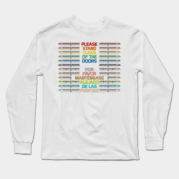 Monorail Announcer Saying (in color) Long Sleeve T-Shirt by Tomorrowland Arcade